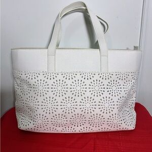 Talbots white handbag NWOT great for spring good size
